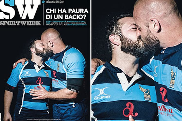 bacio rugby gay
