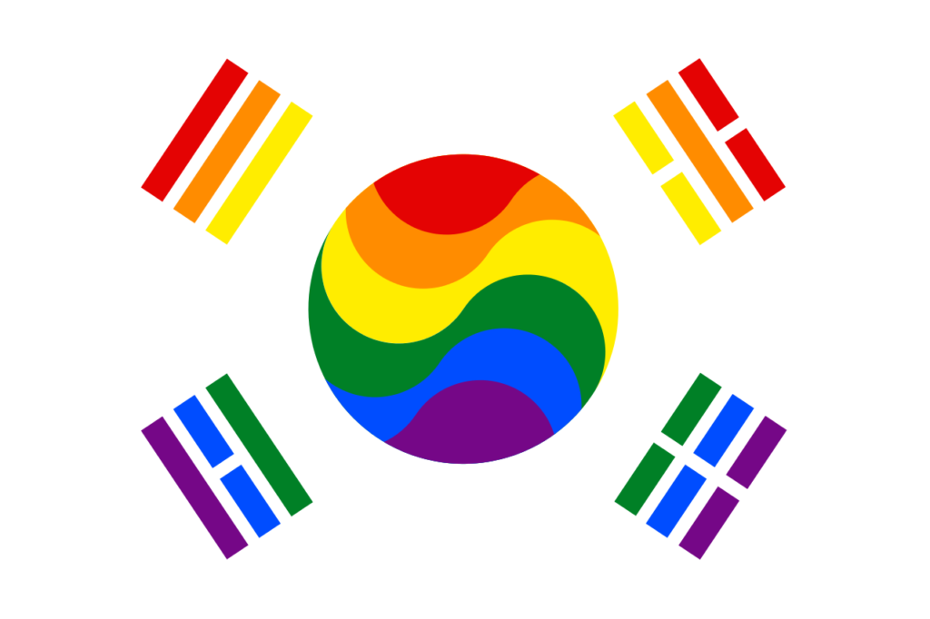 corea del sud rainbow flag