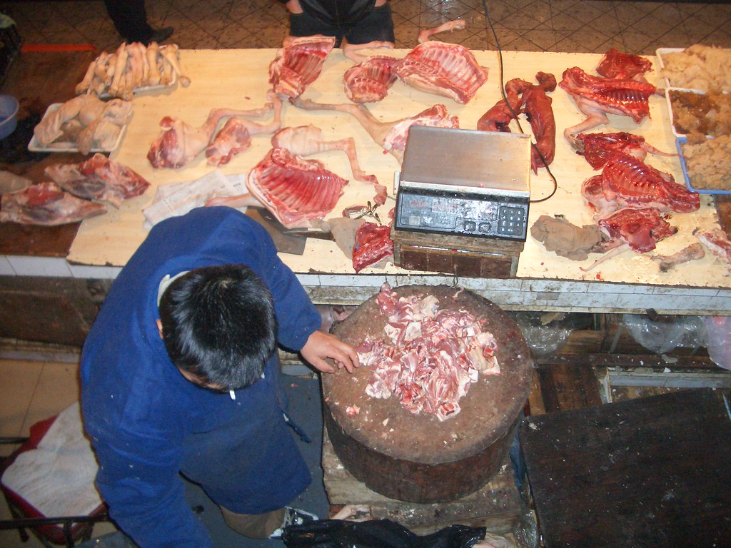 Carne in un Wet Market