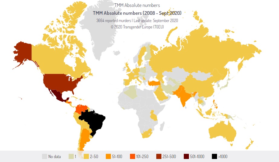 omicidi persone trans mappa